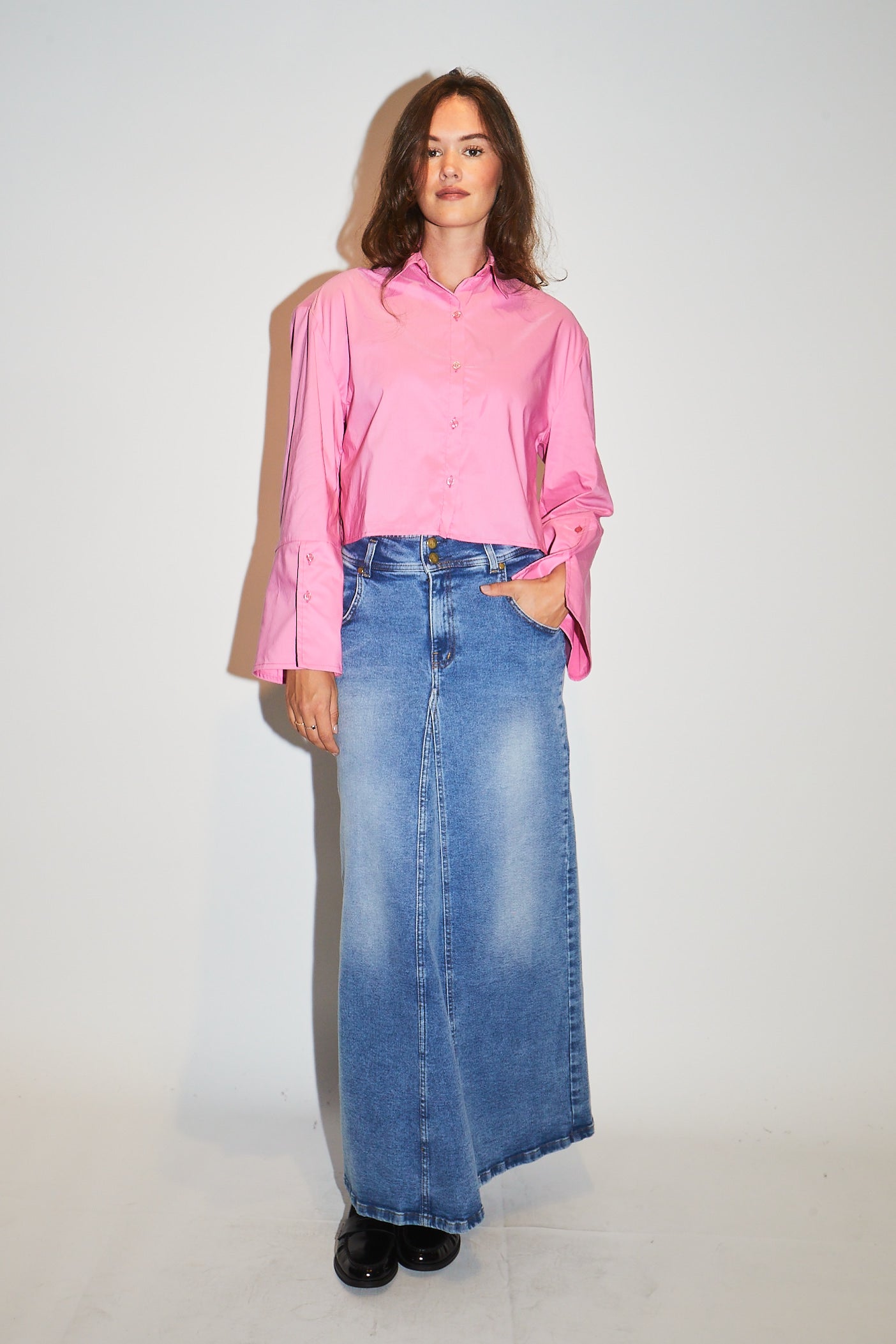 RE/BORN Antwerp Adriana blouse/ top Candy Pink