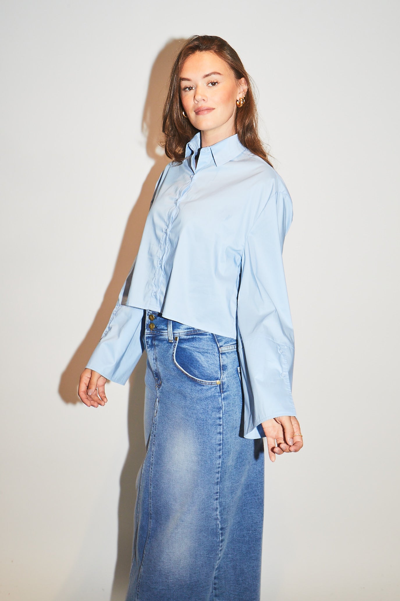 RE/BORN Antwerp Adriana blouse/ top Light Blue