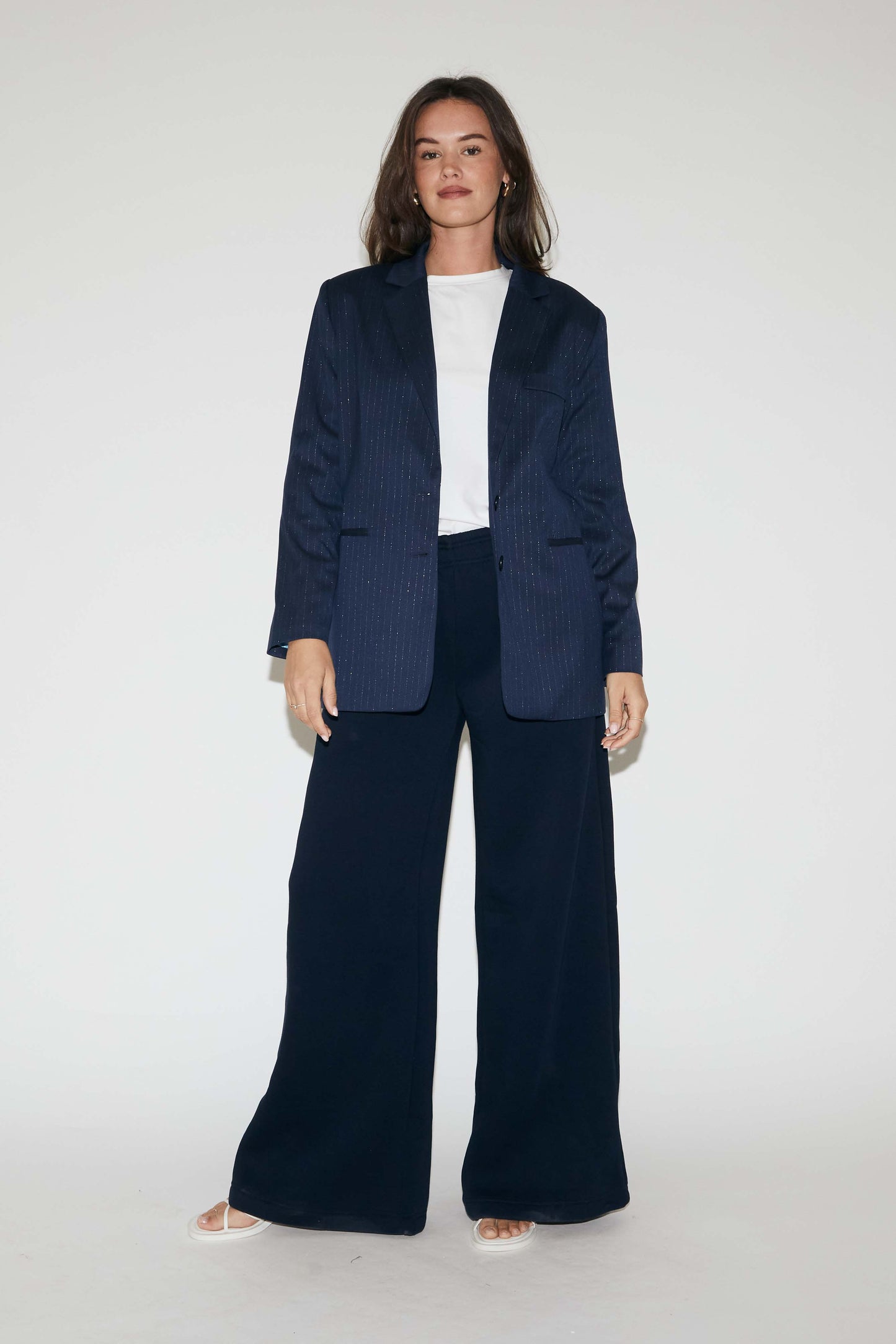 RE/BORN Antwerp Astro jacket Dark Blue Pin Stripe Lux