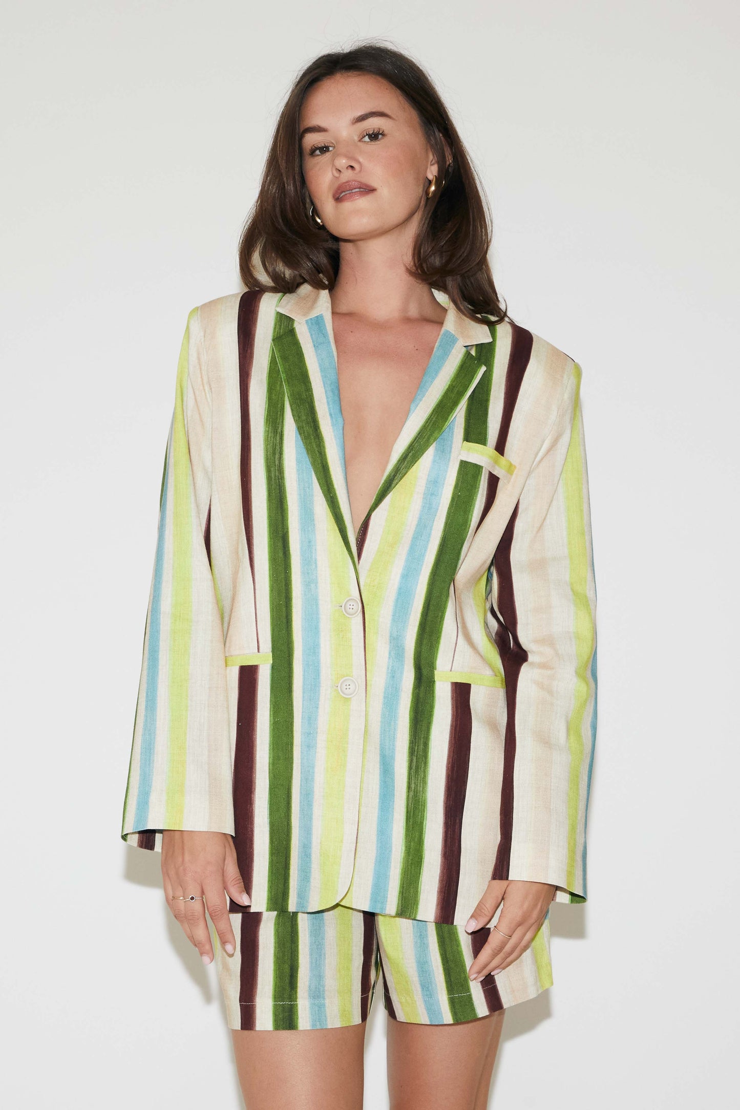 RE/BORN Antwerp Astro Brush Stroke jacket Green Brush Stoke