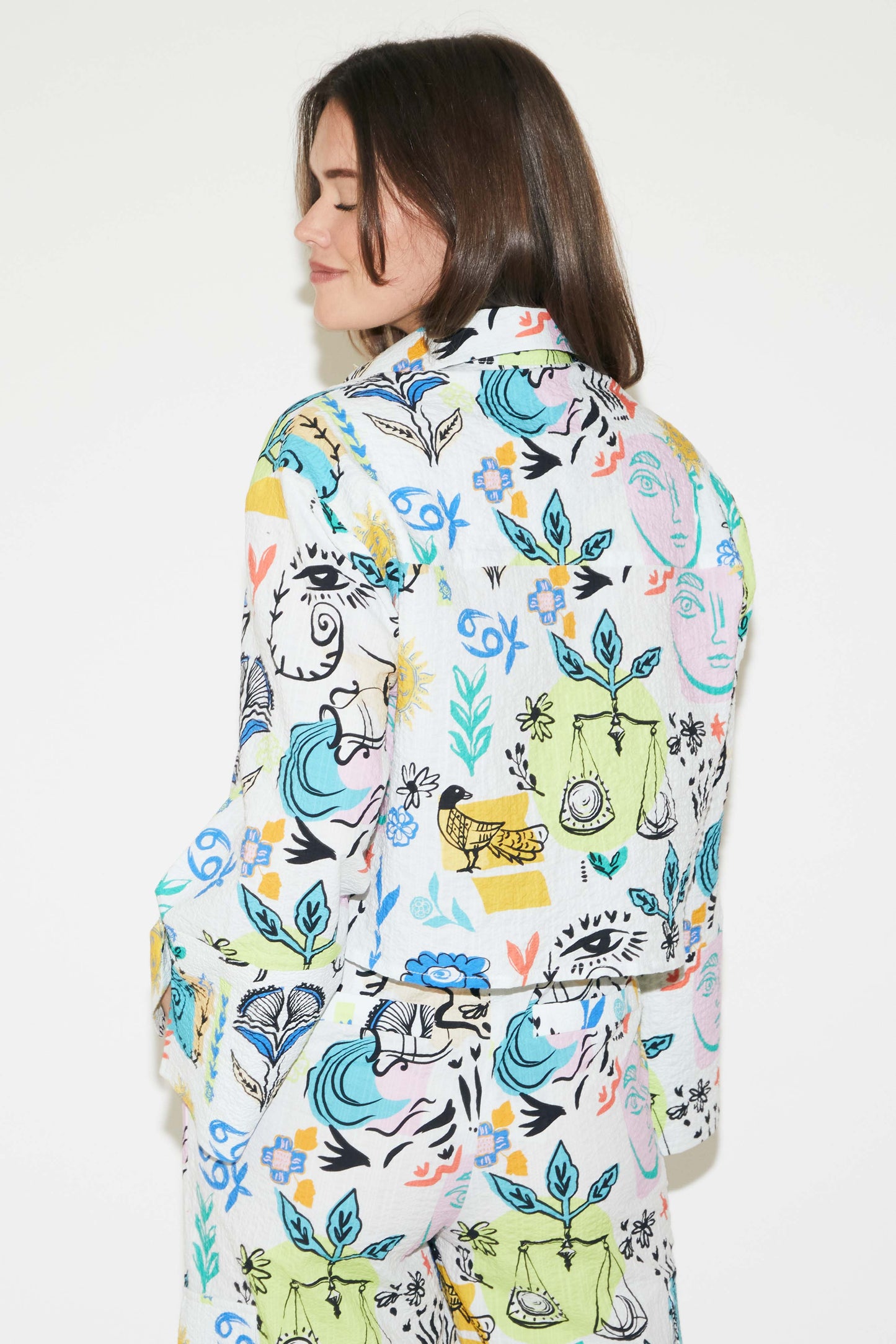 RE/BORN Antwerp Aurora hemd print Silver