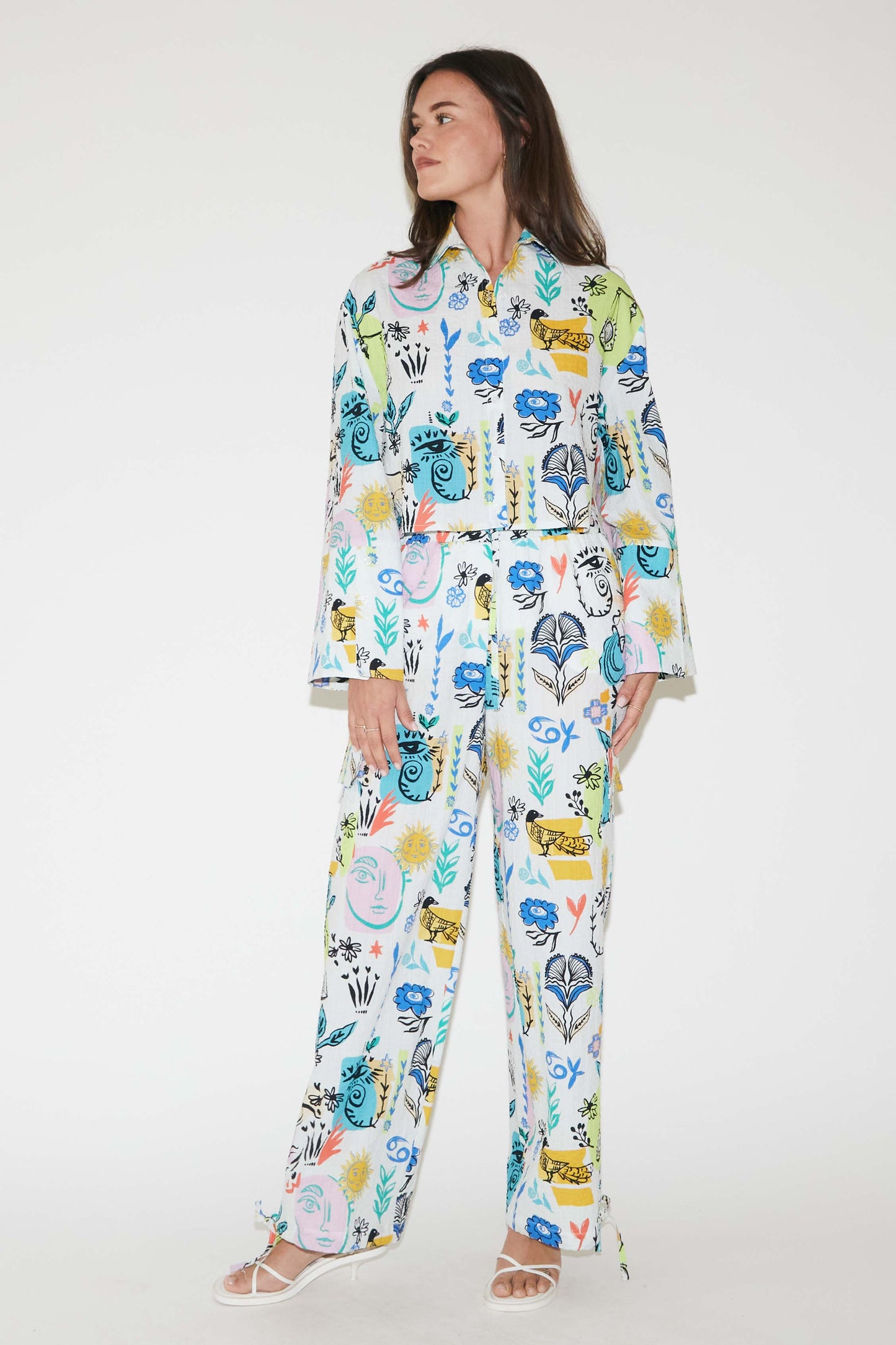 RE/BORN Antwerp Austin broek print Silver