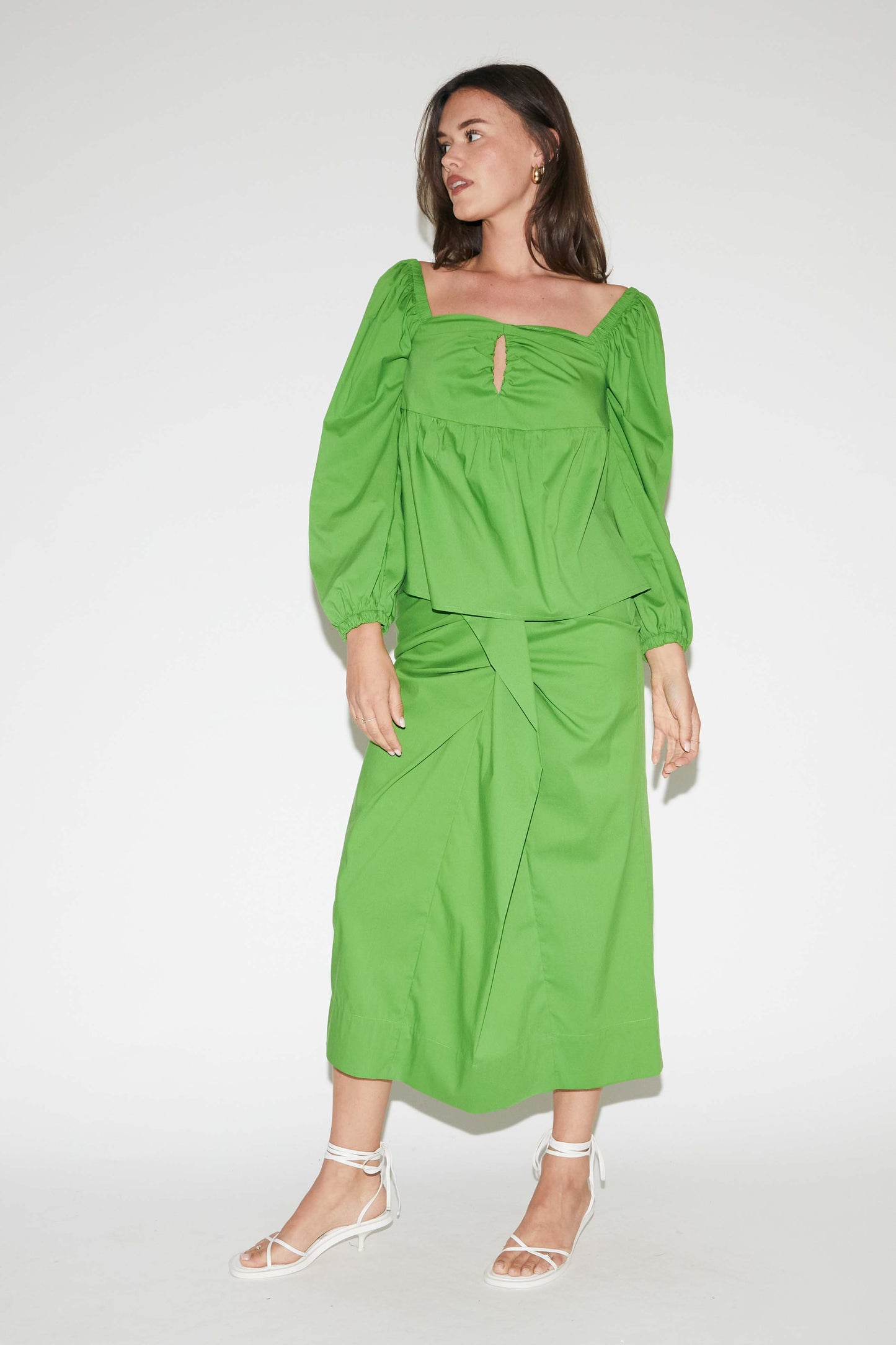 RE/BORN Antwerp Bianca blouse/ top Green