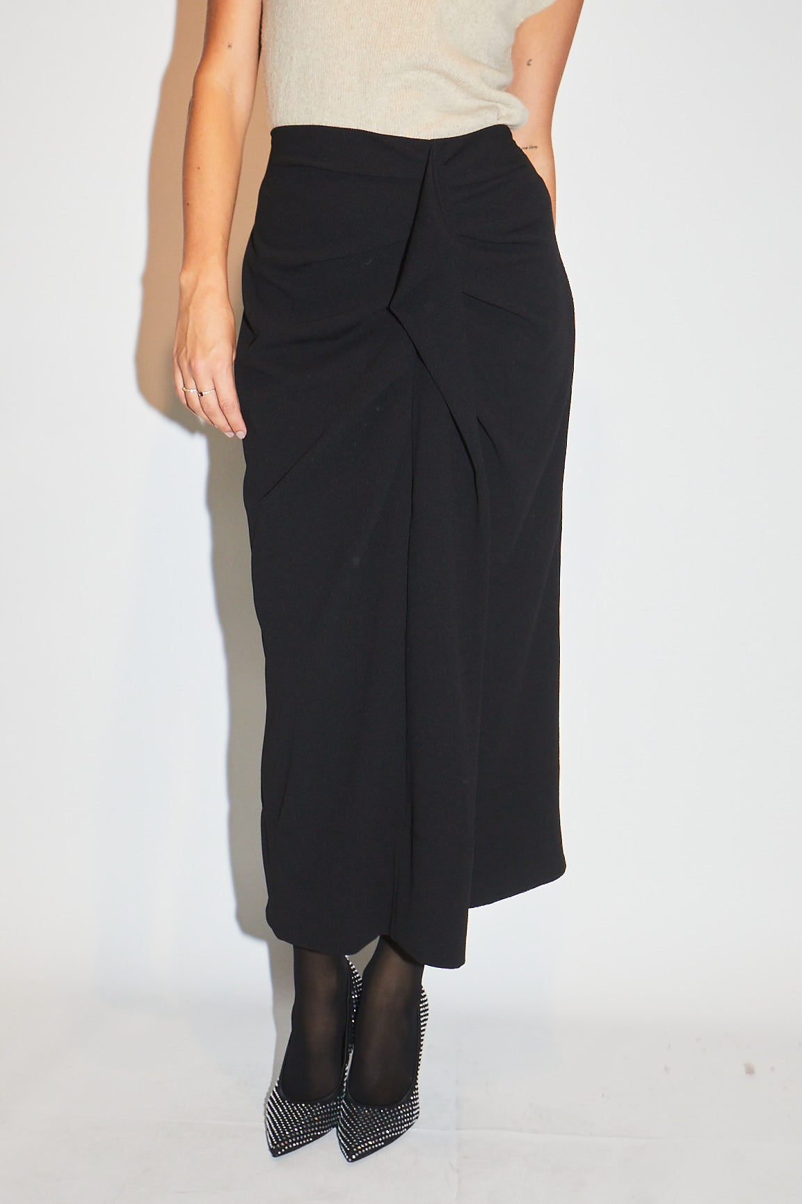 RE/BORN Antwerp Claudia skirt Black