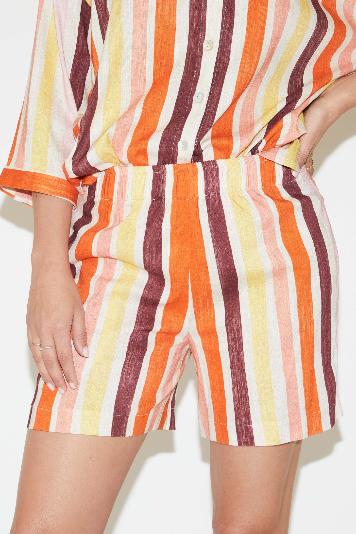 RE/BORN Antwerp Dea trousers Orange Brush Stroke