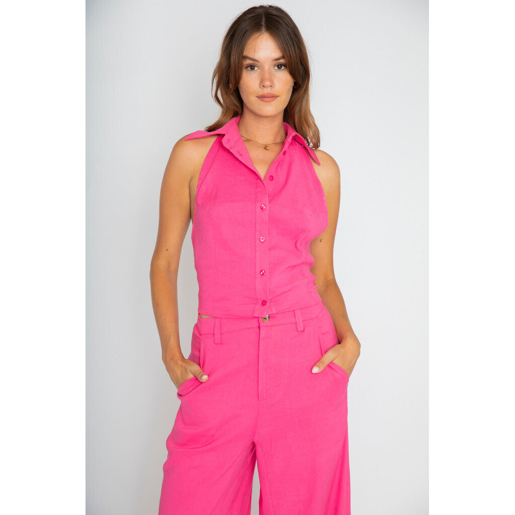 RE/BORN Antwerp Elea blouse/ top Fuxia