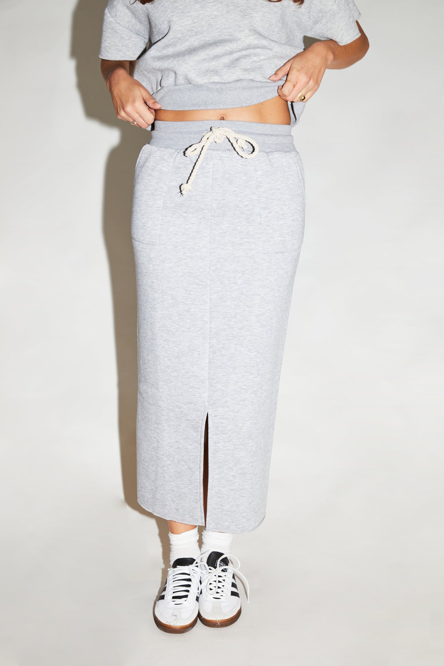 RE/BORN Antwerp Estelle skirt Gray Melange