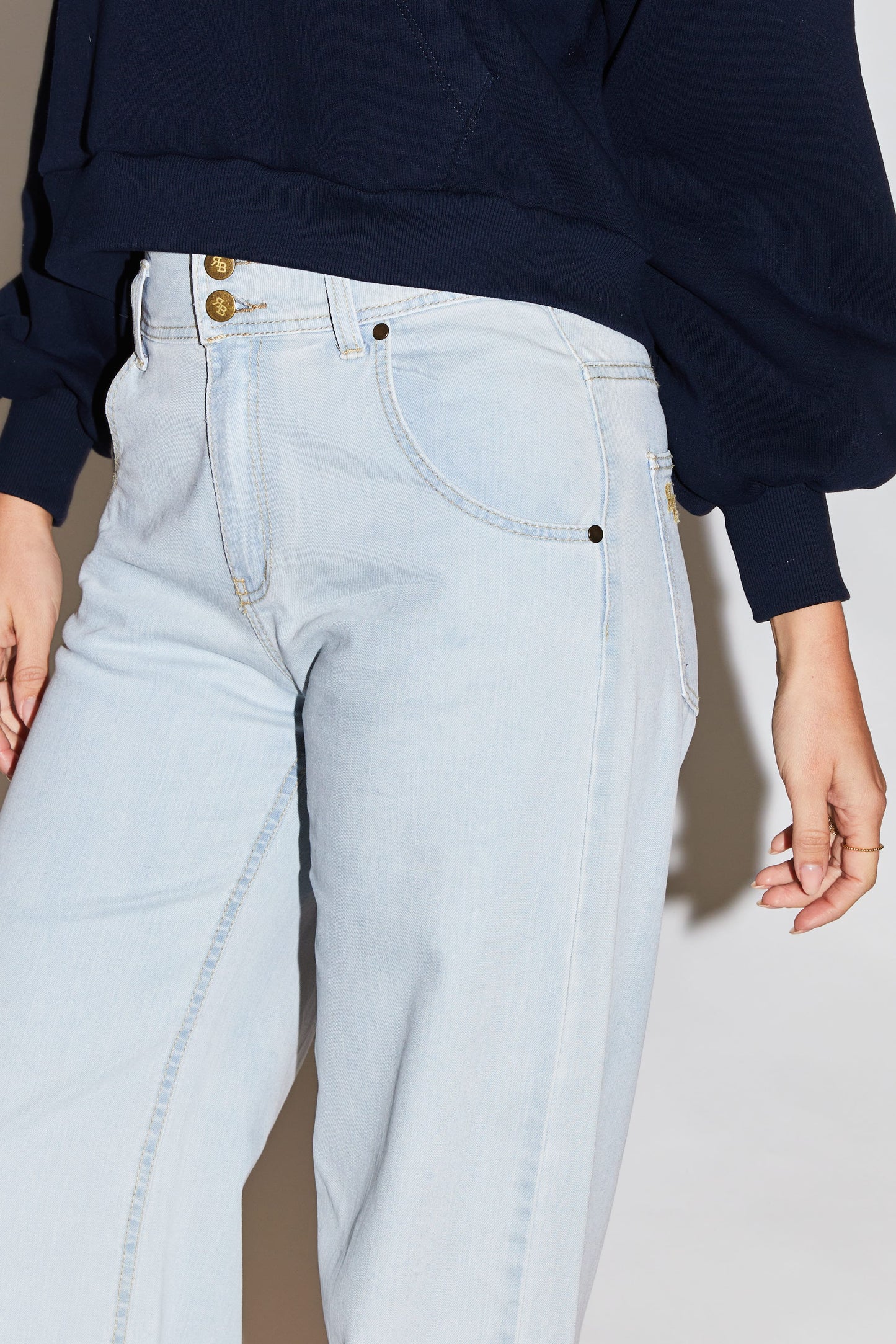 RE/BORN Antwerp Four Flair denim Light Wash