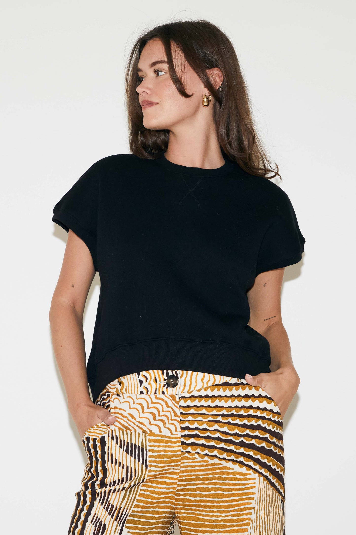 RE/BORN Antwerp Justine blouse/ top Black