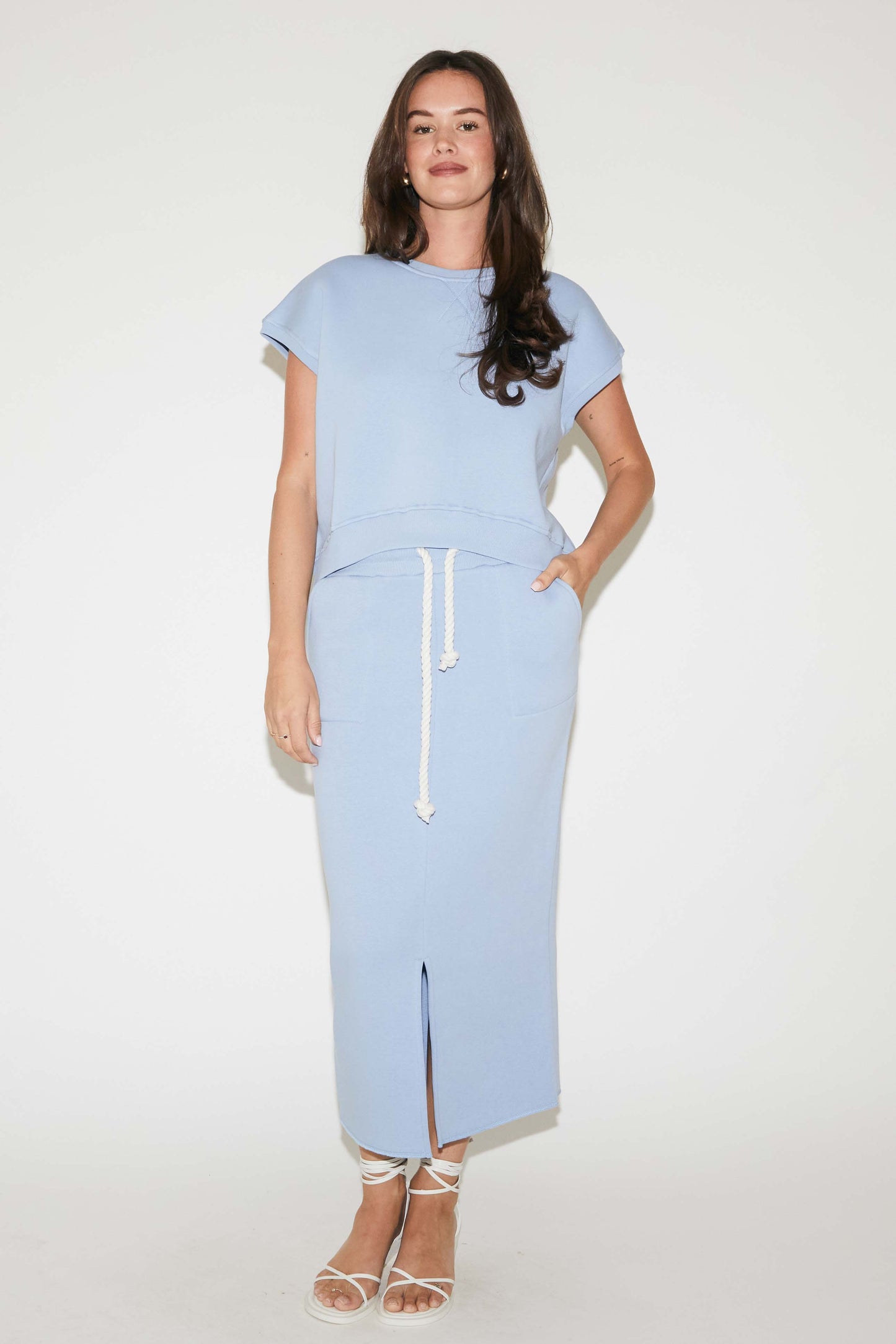 RE/BORN Antwerp Justine blouse/ top Light Blue