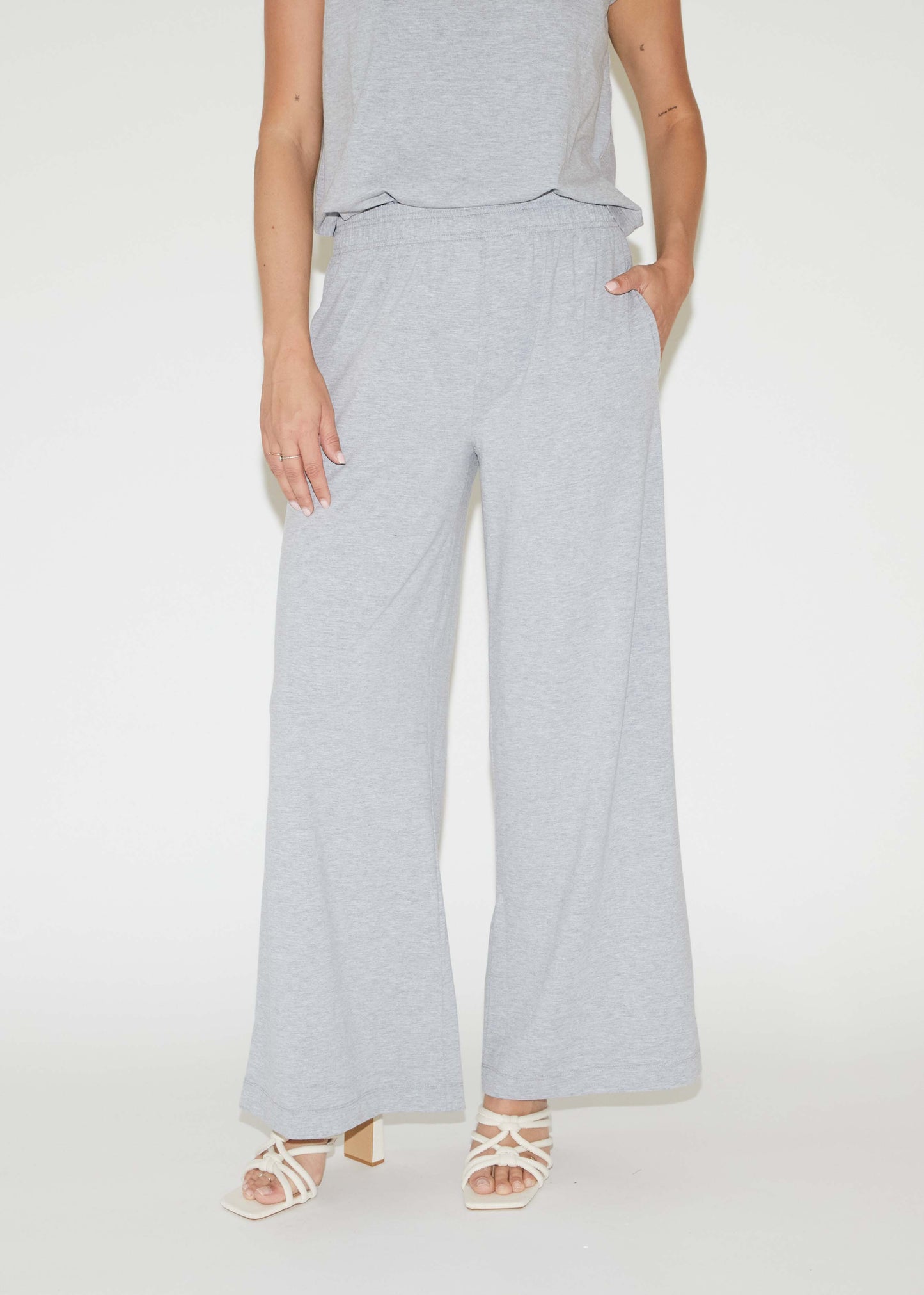 RE/BORN Antwerp Kate trousers Gray Melange