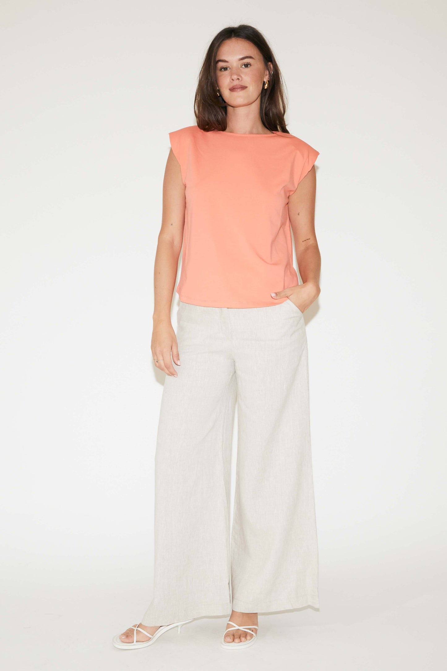 RE/BORN Antwerp Lien t-shirt Coral