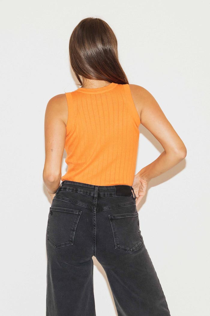 RE/BORN Antwerp Luna blouse/ top Orange