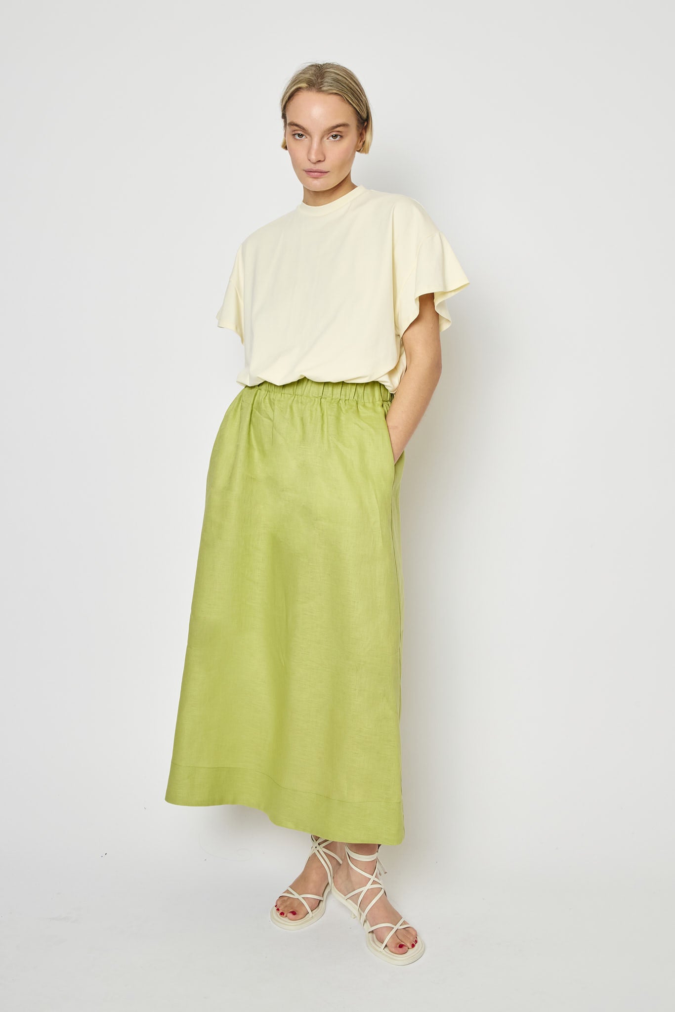 RE/BORN Antwerp Raffa t-shirt Butter