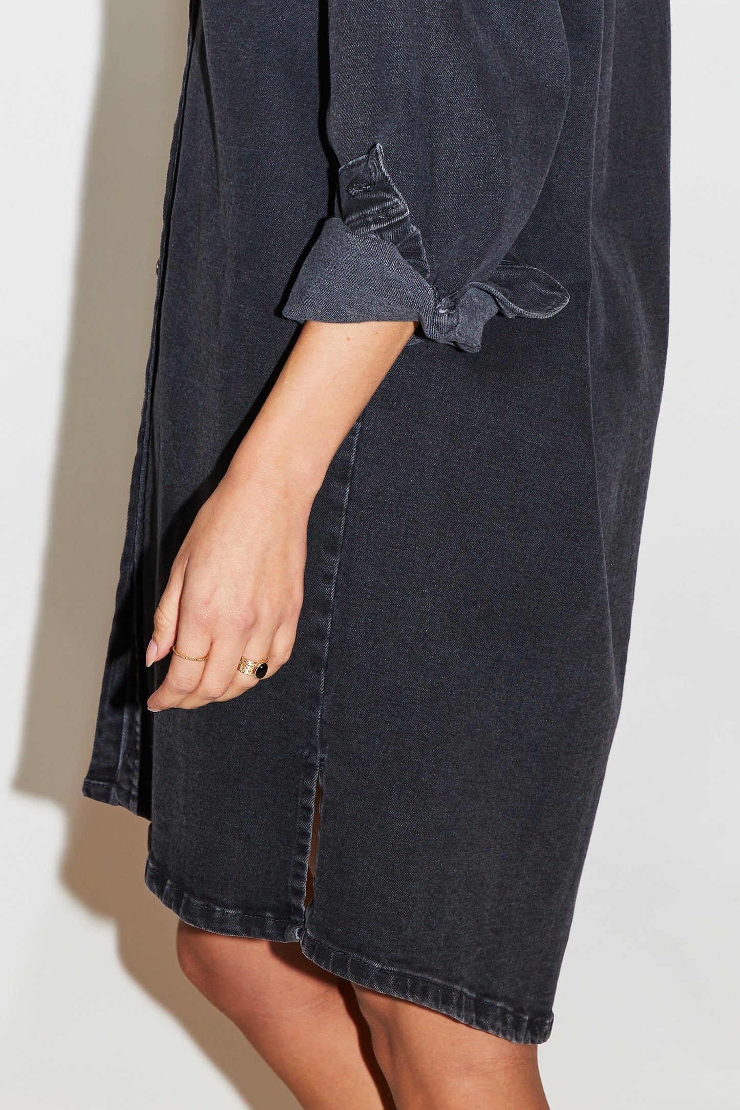 RE/BORN Antwerp Shirt Five denim Offblack
