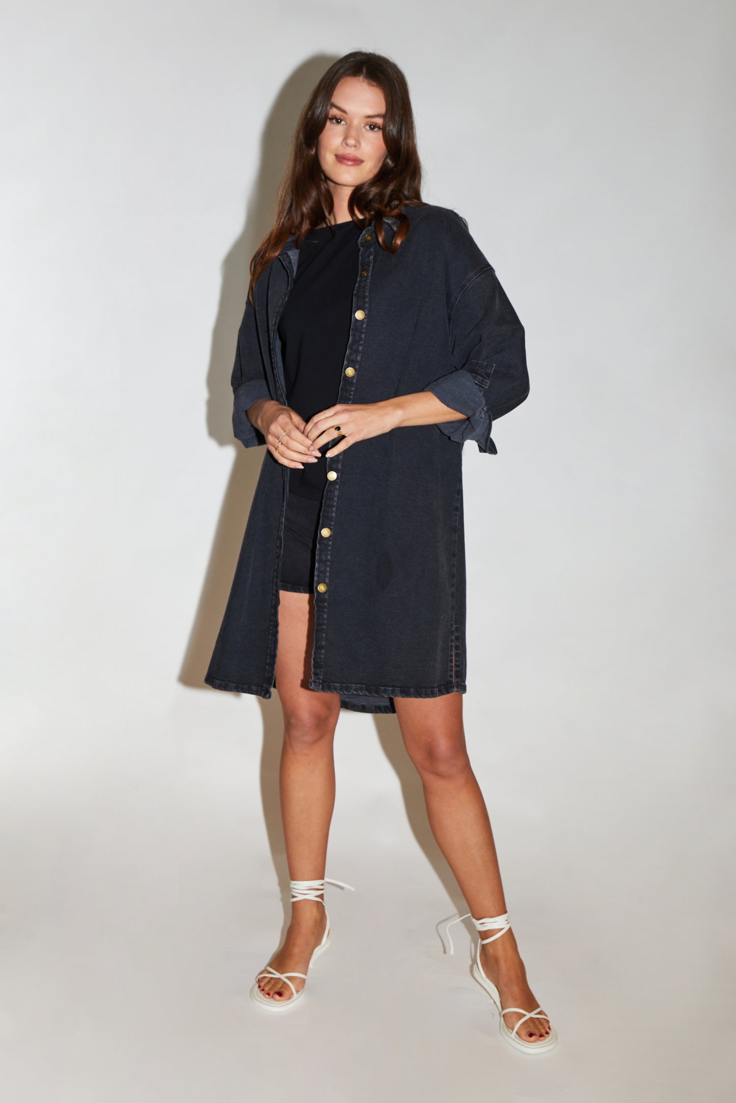 RE/BORN Antwerp Shirt Five denim Offblack