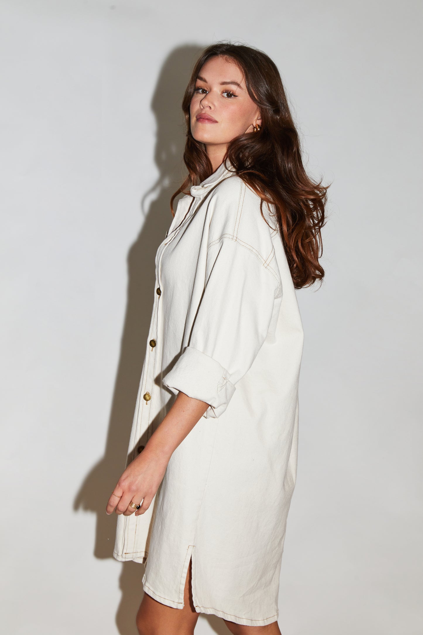 RE/BORN Antwerp Shirt Five denim Offwhite