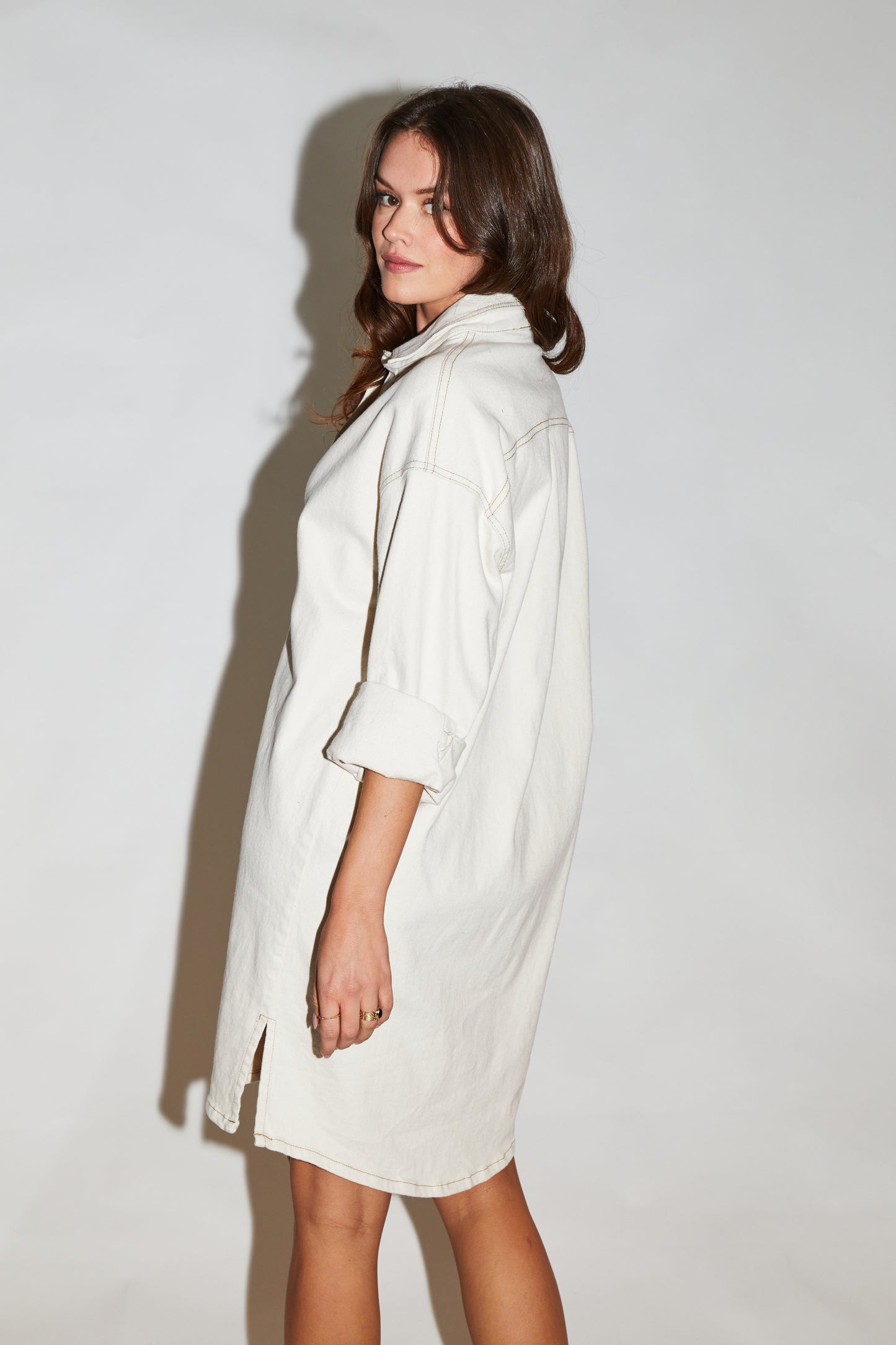 RE/BORN Antwerp Shirt Five denim Offwhite
