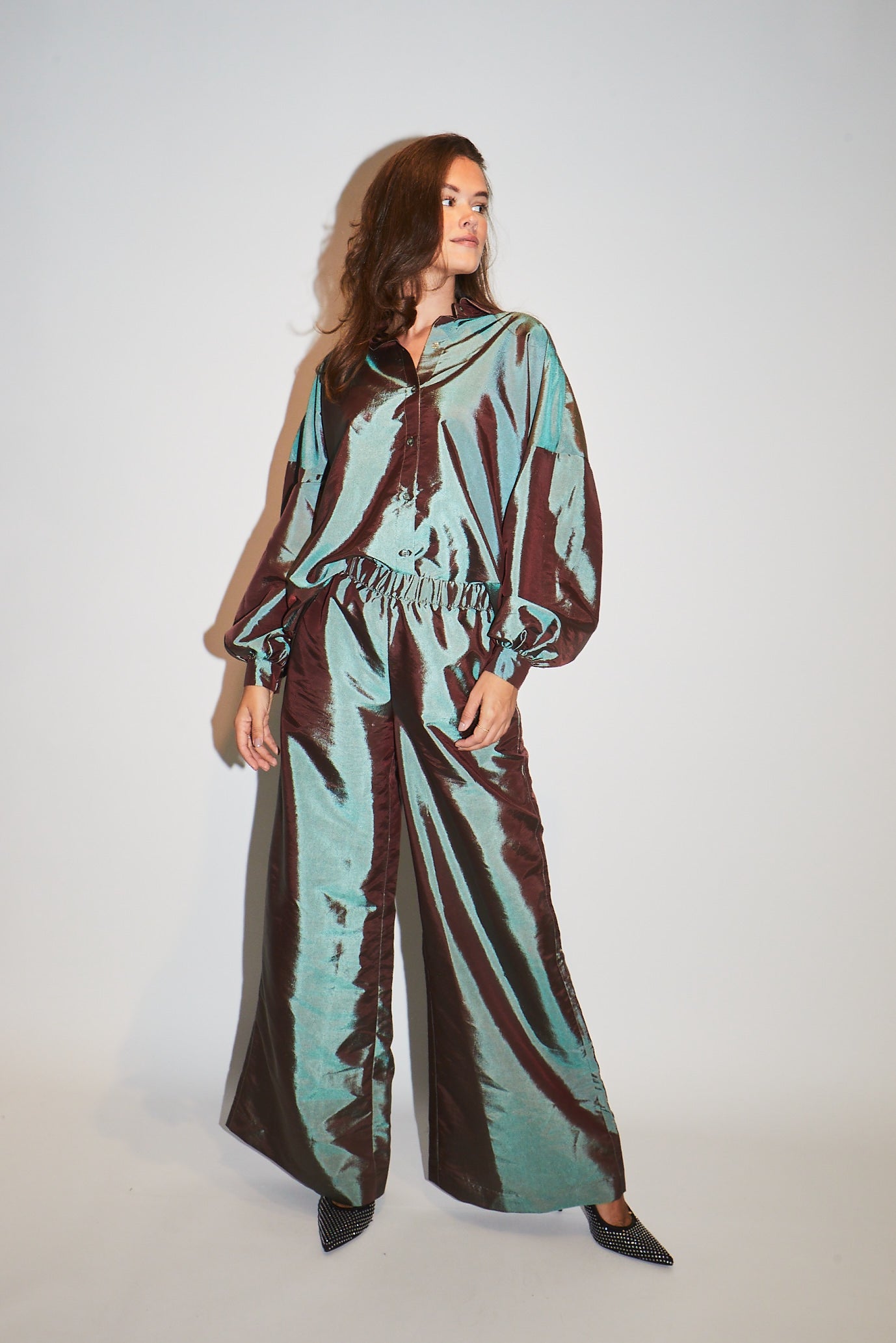 RE/BORN Antwerp Valentina Taffeta trousers