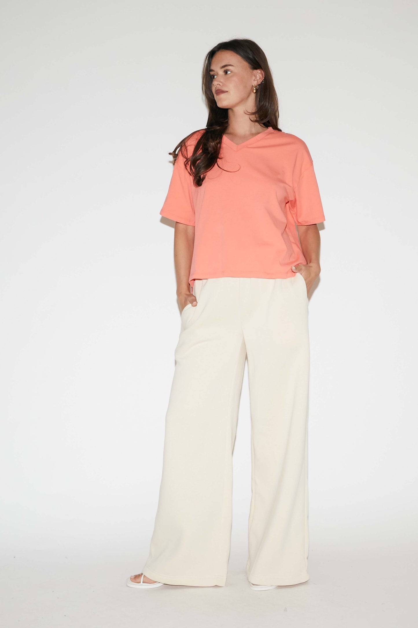 RE/BORN Antwerp Veva t-shirt Coral