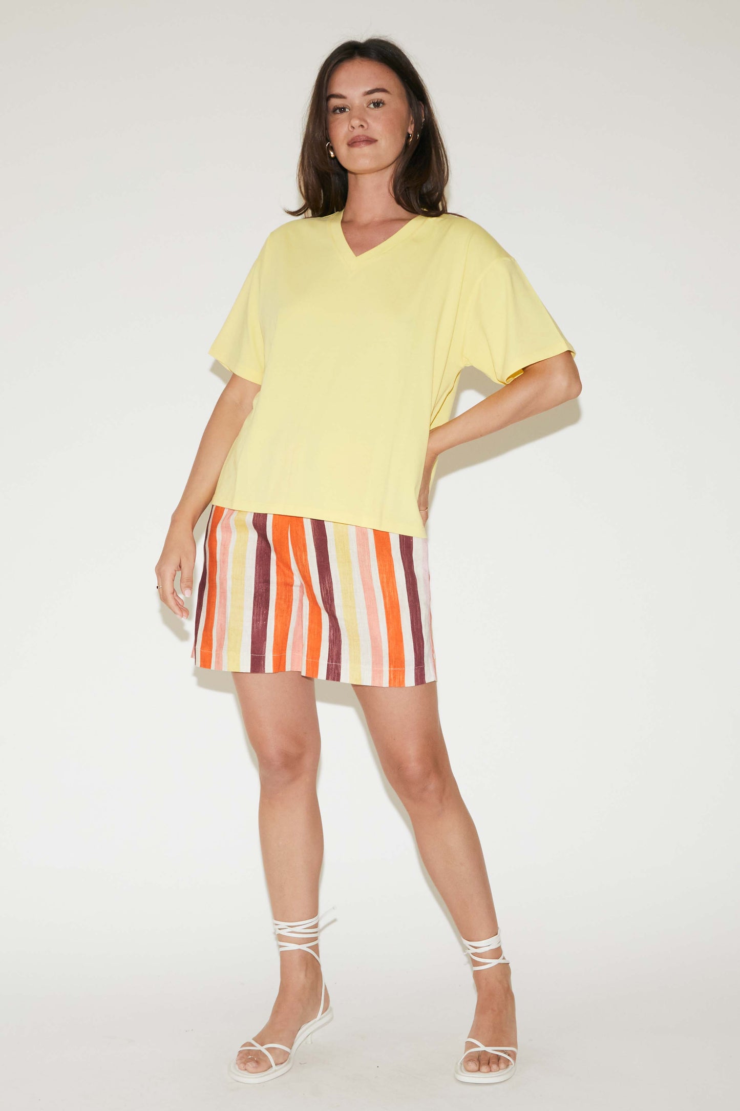 RE/BORN Antwerp Veva t-shirt Soft Yellow