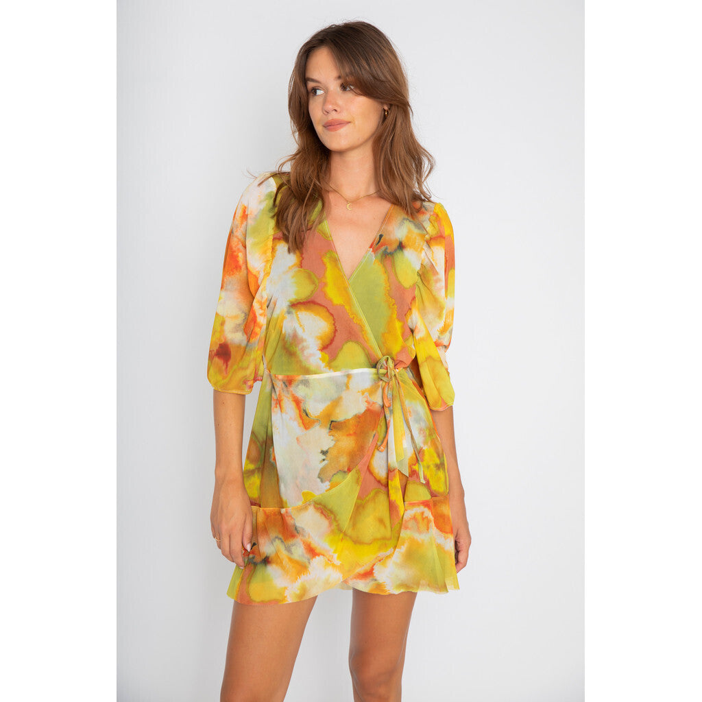 RE/BORN Antwerp Virginie dress Multi Green
