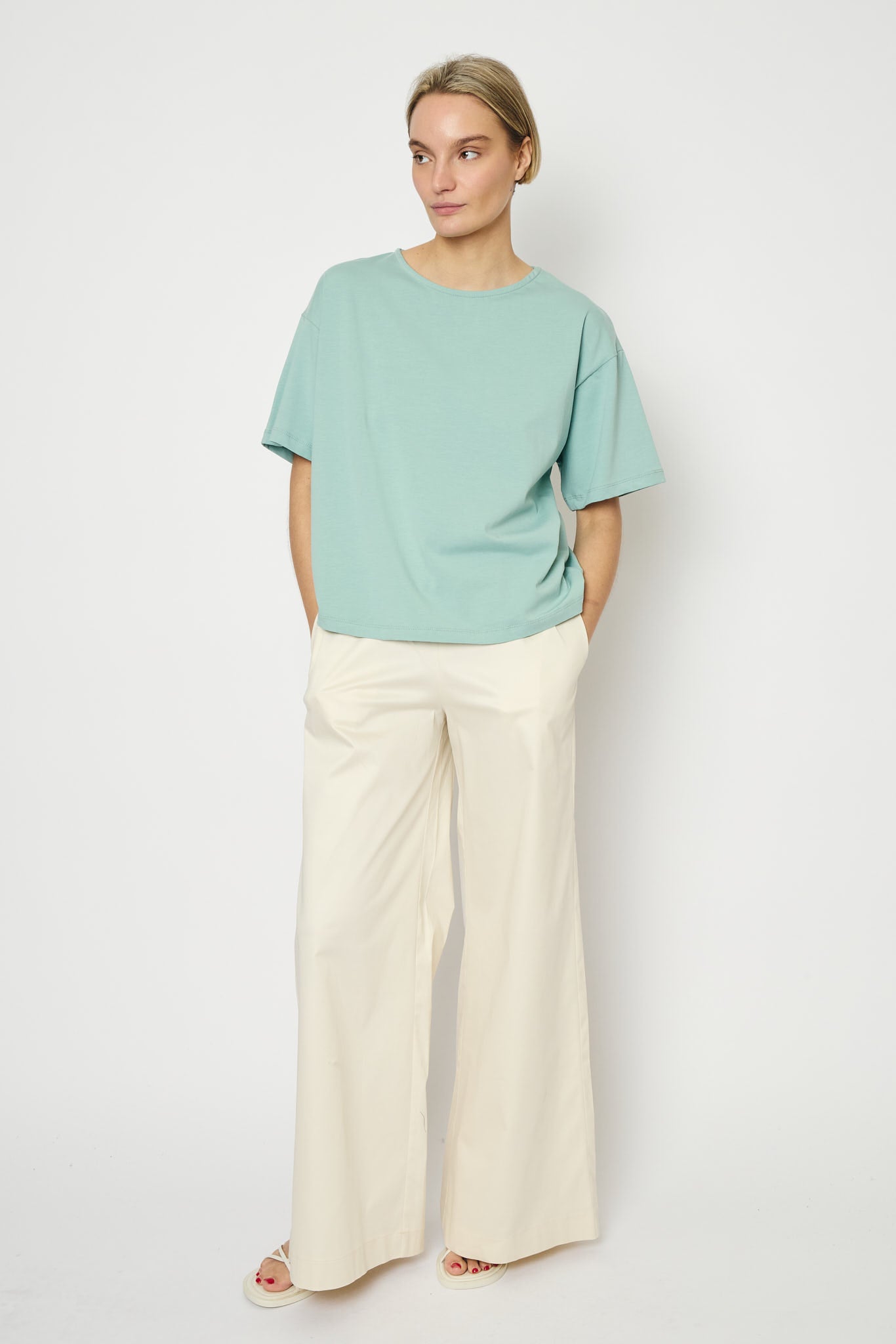 RE/BORN Antwerp Zoe t-shirt Retro Blue