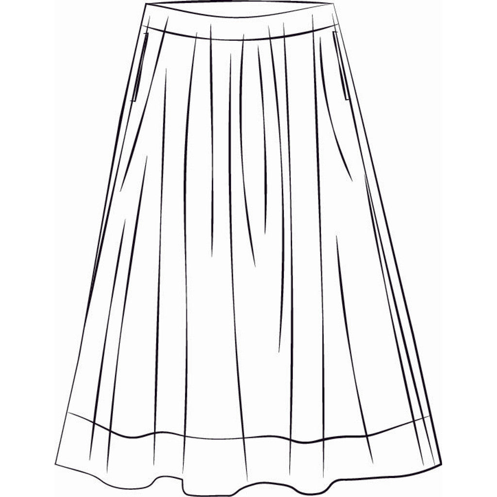 RE/BORN Antwerp Adele Cotton Stripe skirt