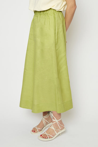 RE/BORN Antwerp Adele Evergreen Linen skirt Pastel Green