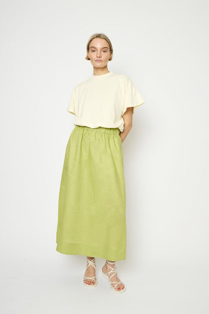 RE/BORN Antwerp Adele Evergreen Linen skirt Pastel Green