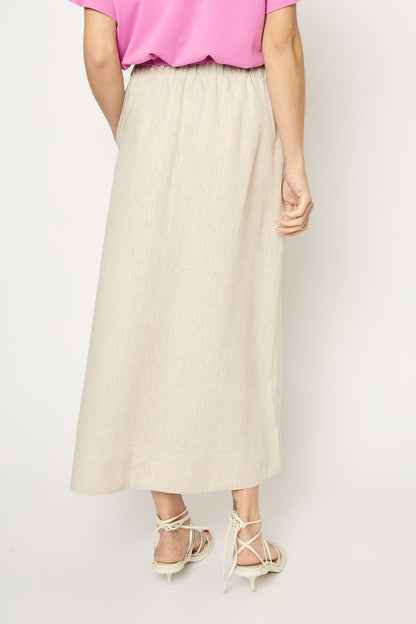 RE/BORN Antwerp Adele Evergreen Linen skirt Raw Linen