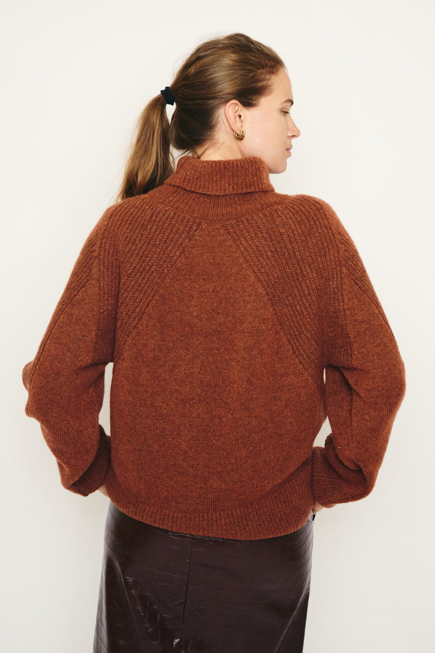 RE/BORN Antwerp Adeline sweater Burnt Brown