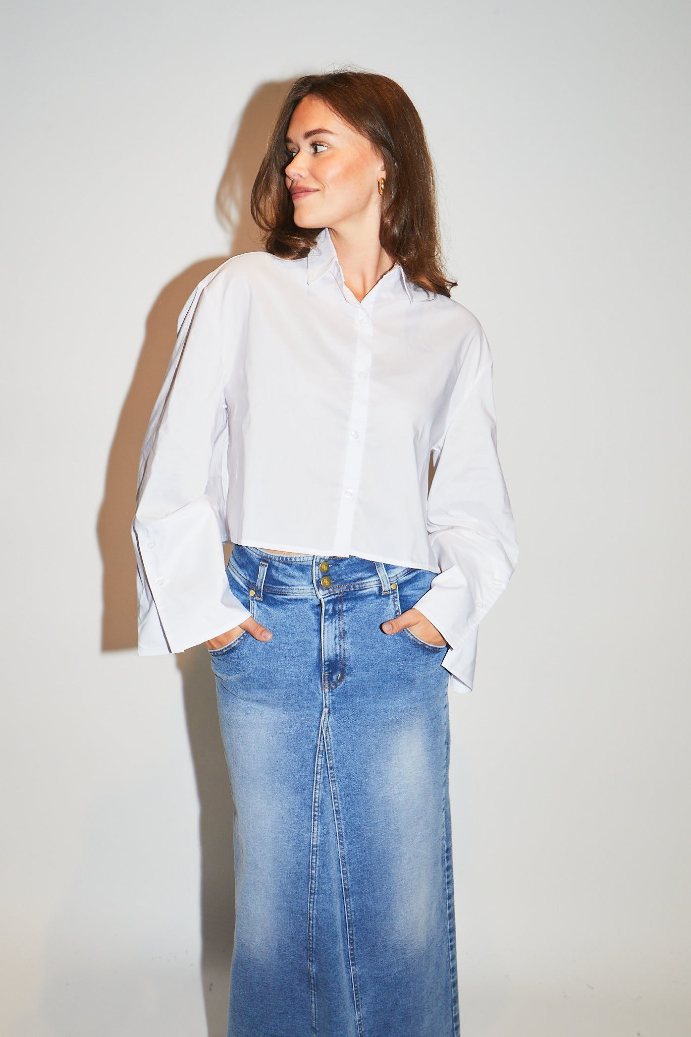 RE/BORN Antwerp Adriana blouse/ top White