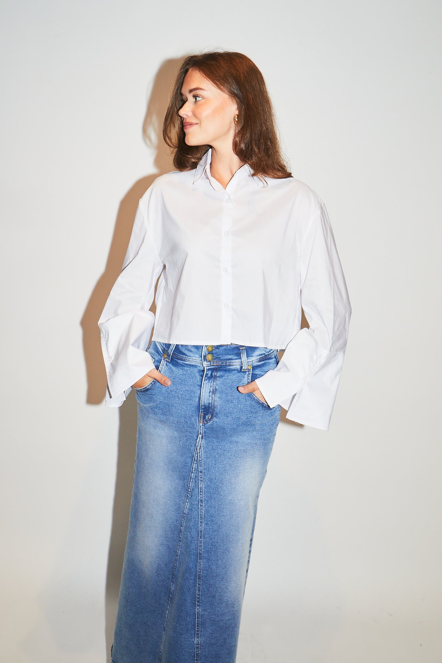 RE/BORN Antwerp Adriana blouse/ top White