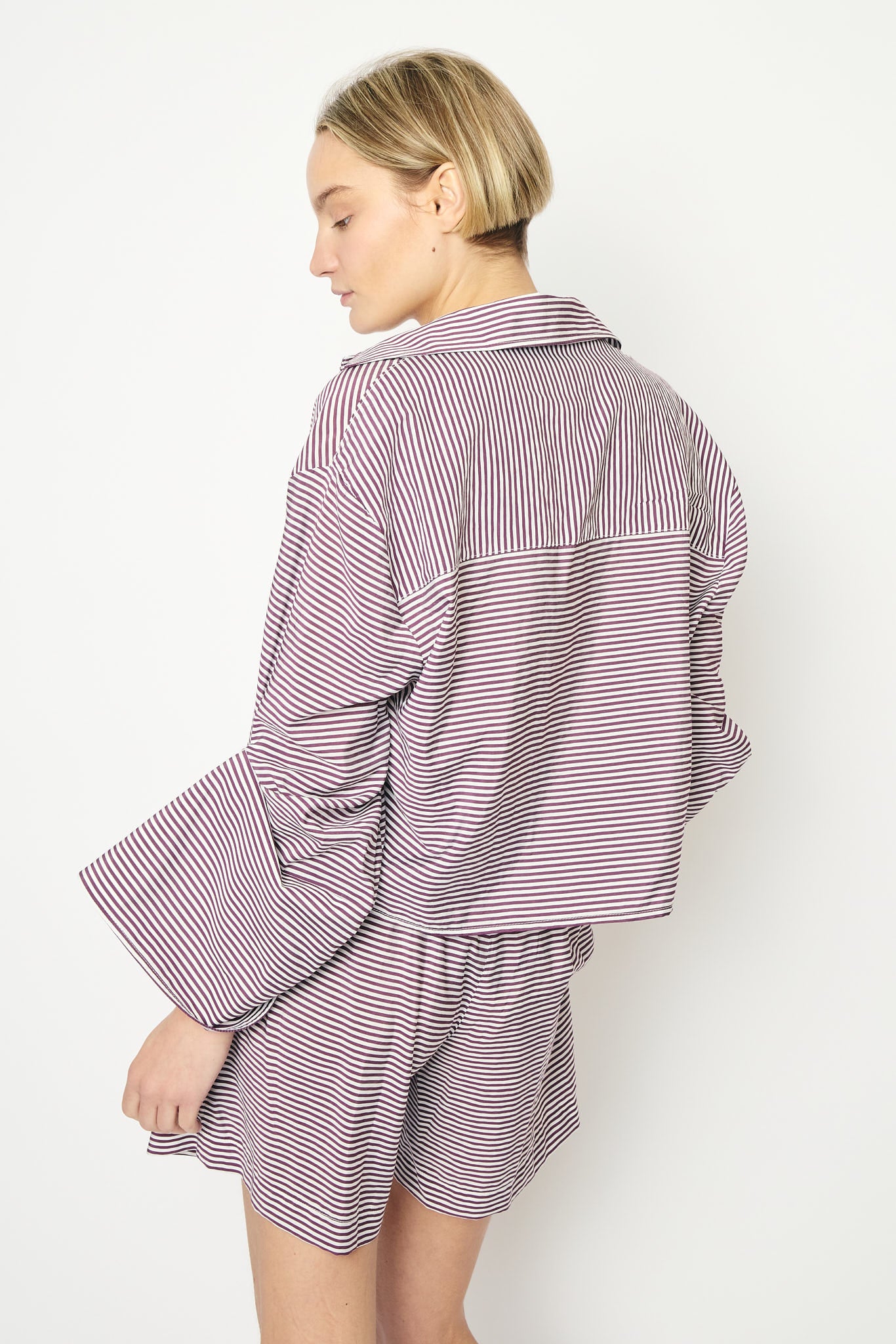 RE/BORN Antwerp Adriana Cotton Stripe shirt