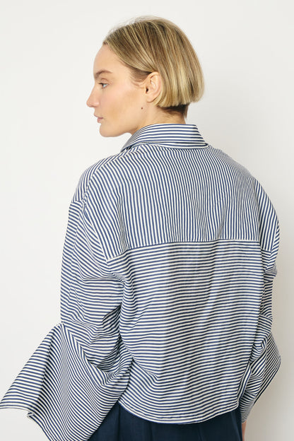 RE/BORN Antwerp Adriana Cotton Stripe shirt