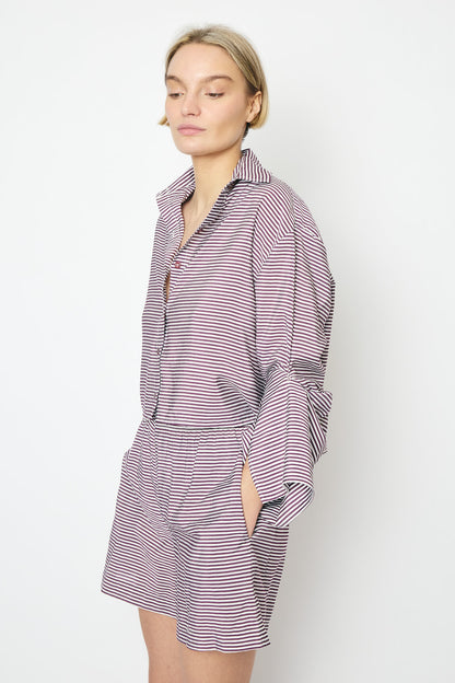 RE/BORN Antwerp Adriana Cotton Stripe shirt