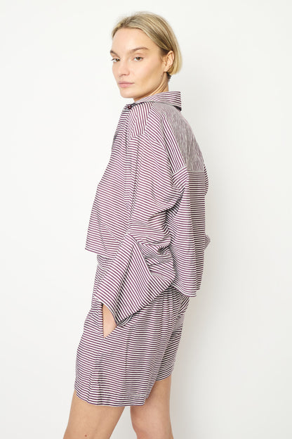 RE/BORN Antwerp Adriana Cotton Stripe shirt