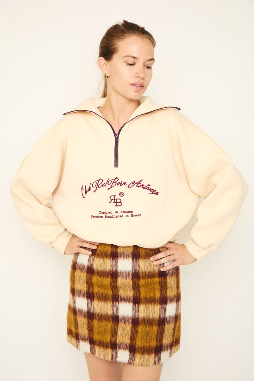 RE/BORN Antwerp Alva skirt Brown Check
