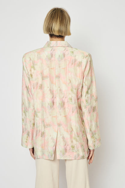 RE/BORN Antwerp Astro Aqua Flowers jacket Aqua Floral Pink