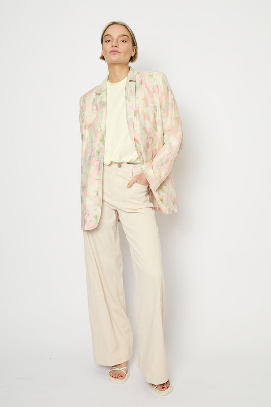 RE/BORN Antwerp Astro Aqua Flowers jacket Aqua Floral Pink