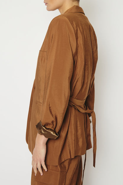RE/BORN Antwerp Astro Casablanca Cupro jacket Camel