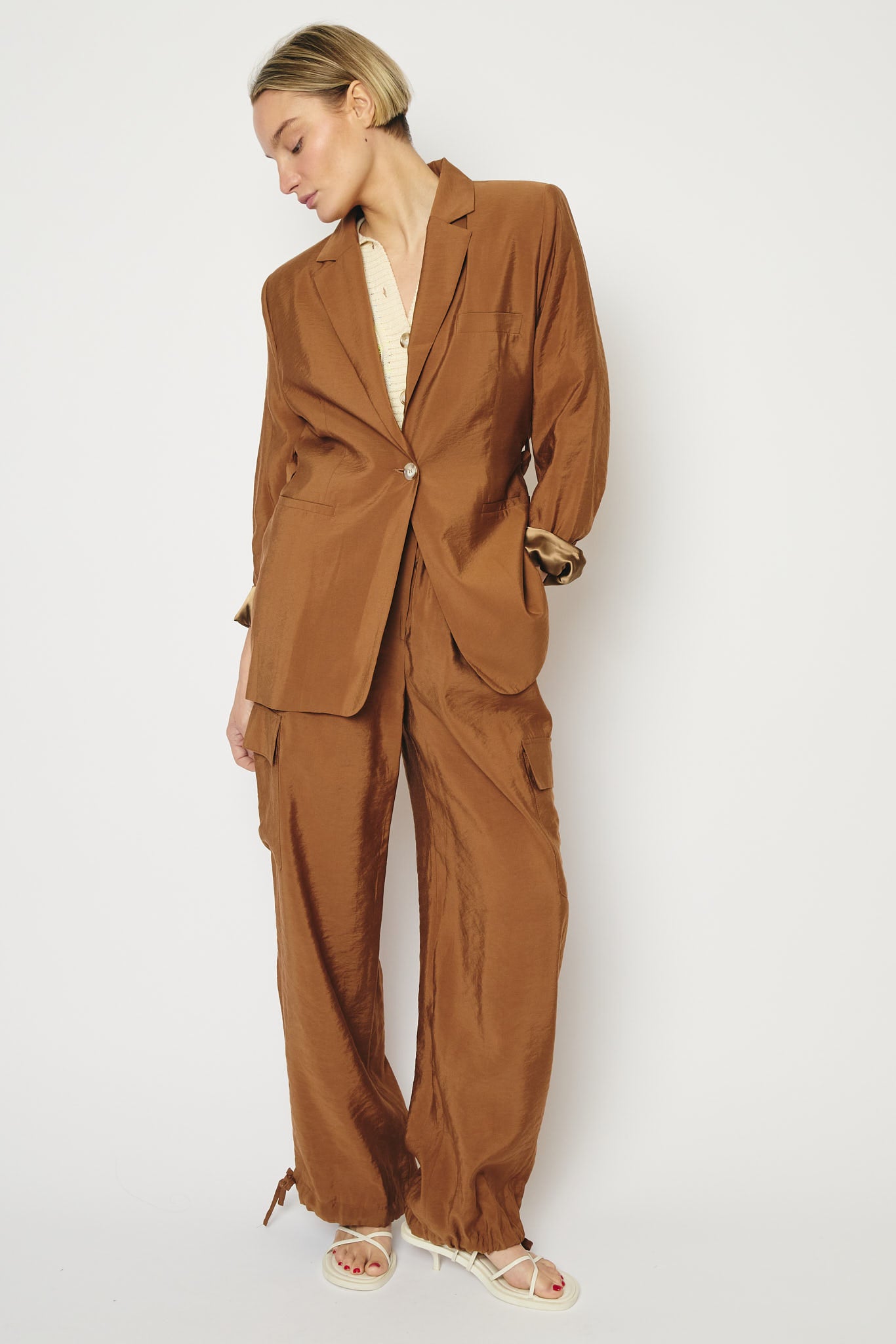 RE/BORN Antwerp Astro Casablanca Cupro jacket Camel