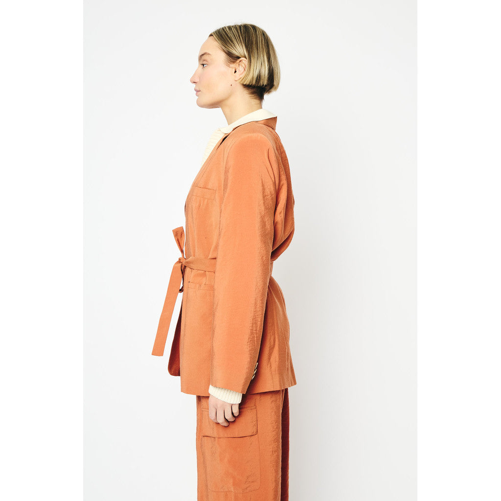 RE/BORN Antwerp Astro Casablanca Cupro jacket Tangine Orange