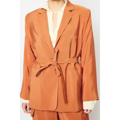 RE/BORN Antwerp Astro Casablanca Cupro jacket Tangine Orange