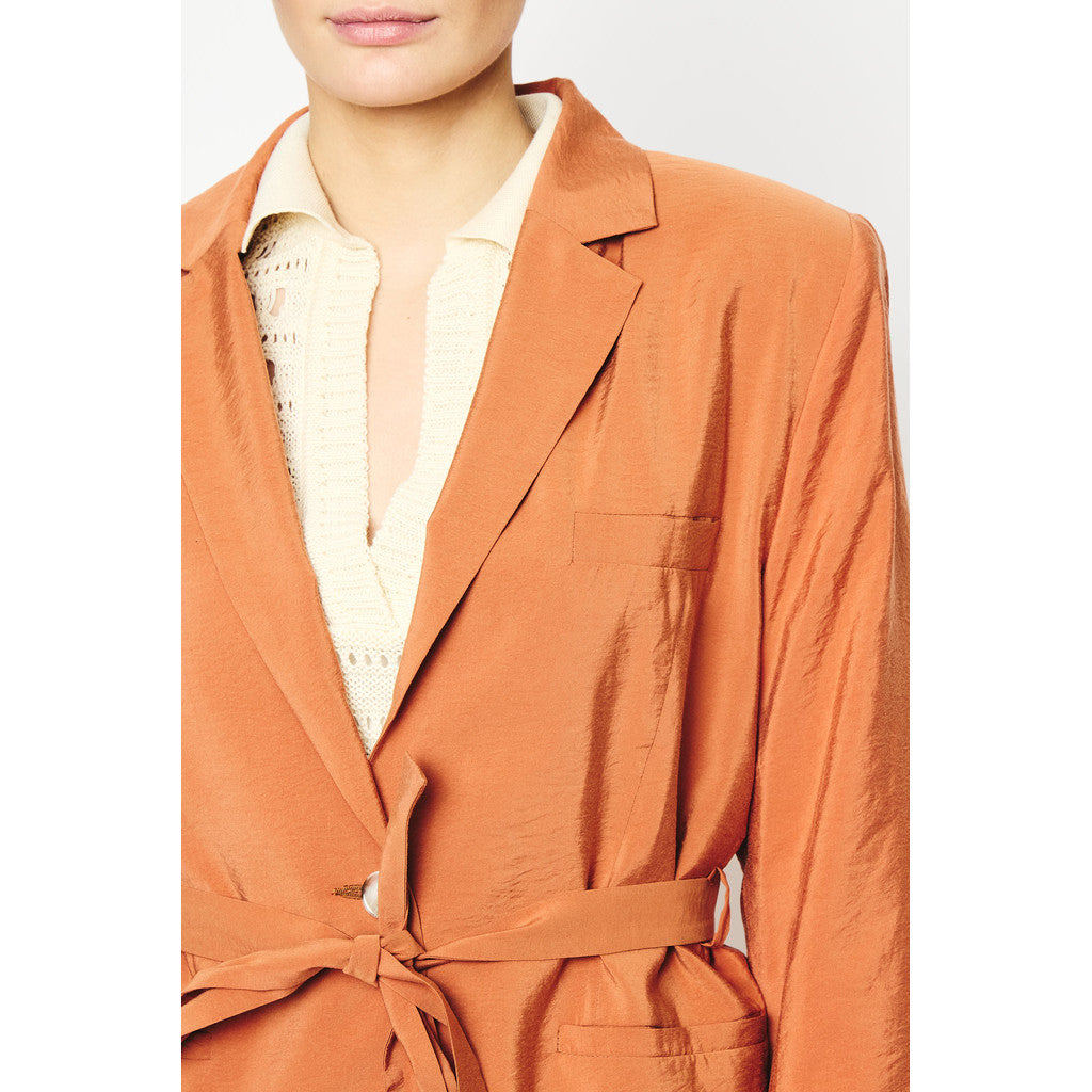 RE/BORN Antwerp Astro Casablanca Cupro jacket Tangine Orange