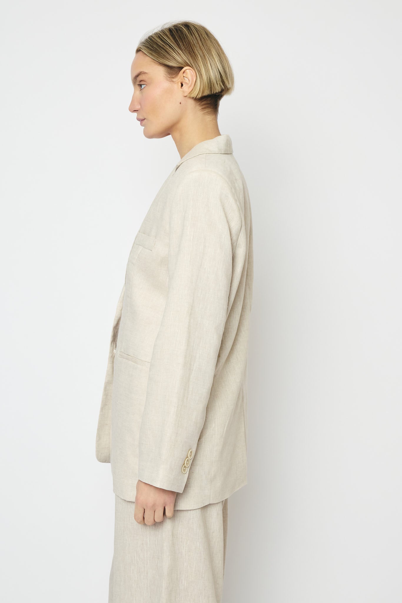 RE/BORN Antwerp Astro Evergreen Linen jacket Raw Linen