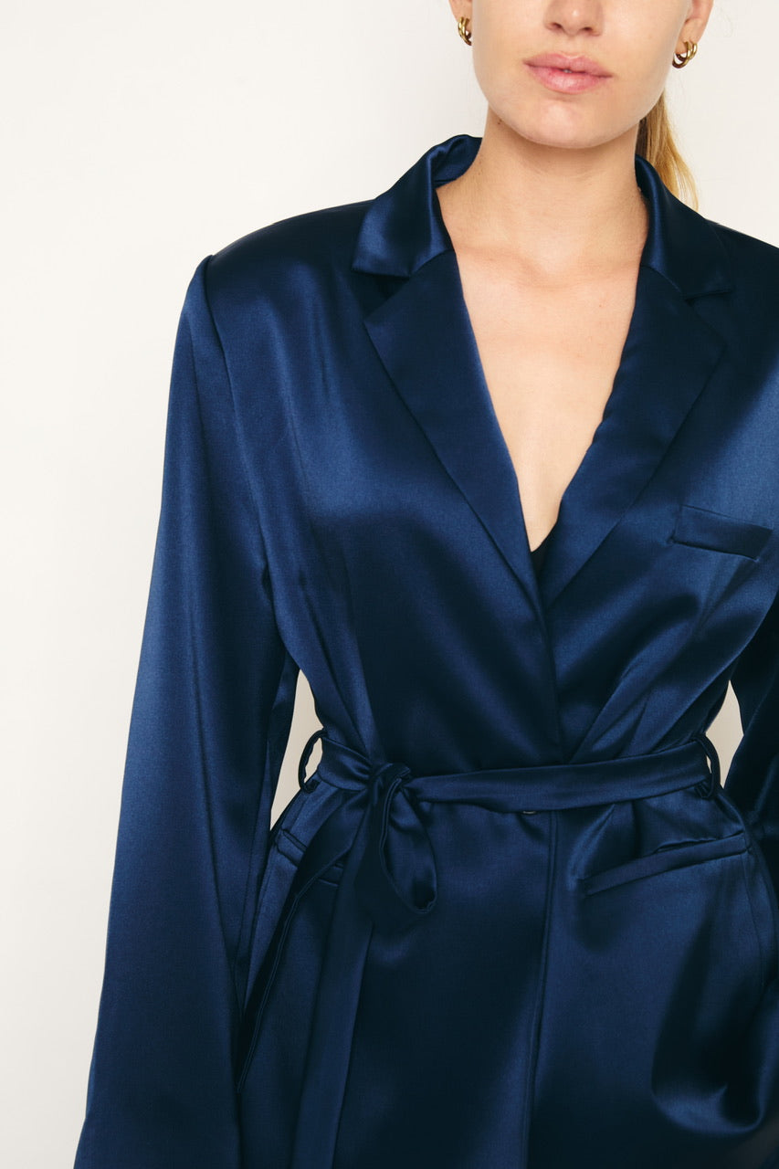 RE/BORN Antwerp Astro Satin jacket Dark Blue