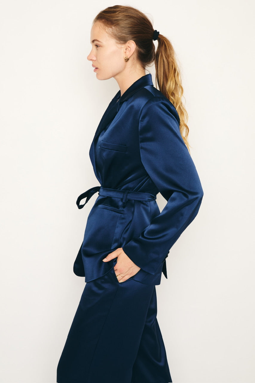 RE/BORN Antwerp Astro Satin jacket Dark Blue