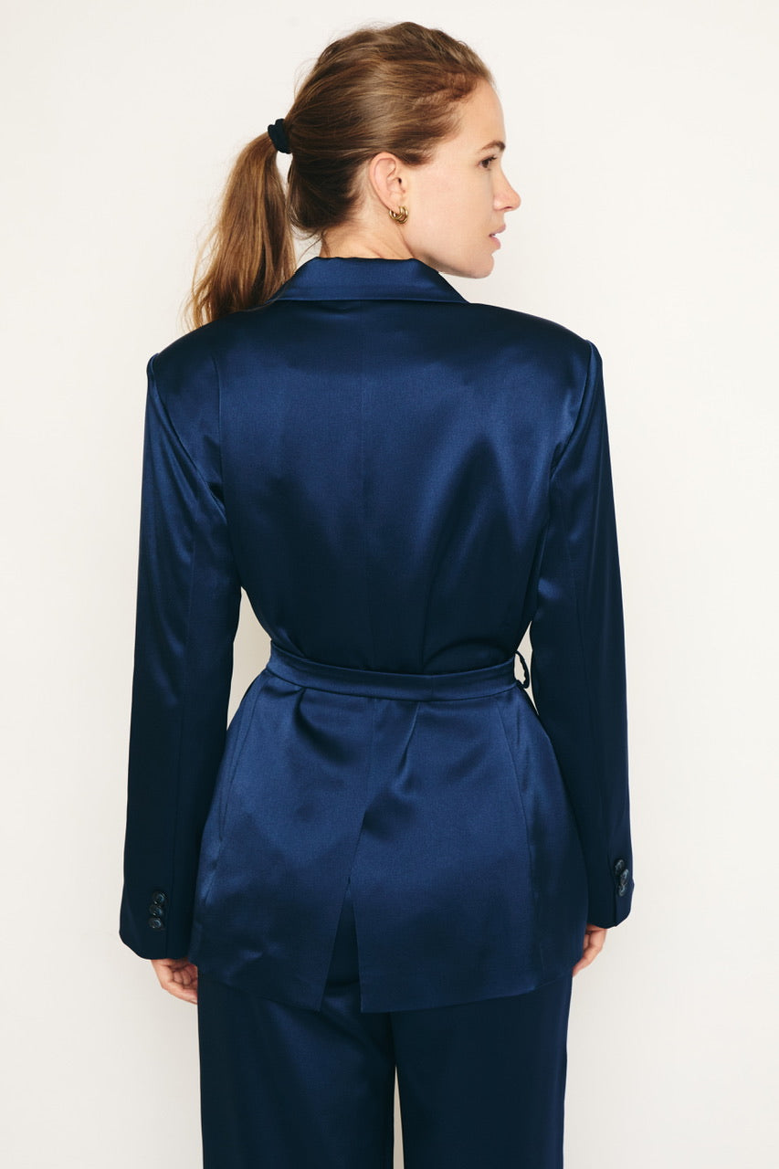 RE/BORN Antwerp Astro Satin jacket Dark Blue